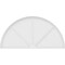Ekena Millwork Half Round 3 Spoke Architectural Grade PVC Pediment, 82"W x 41"H x 2"P PEDPS082X410HRO03 - alternate 3